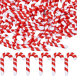 Красный 100шт. пластиковые подвесные украшения на рождественскую тематику, украшение для подвески на елку, шоколадная конфета, красные, 30.5x15.5x3.5 мм