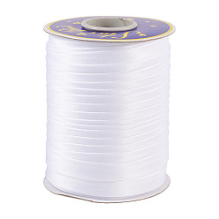 Blanco Cinta de raso de poliéster de una cara, blanco, 5/8 pulgada (14~15 mm), aproximadamente 80 m / rollo