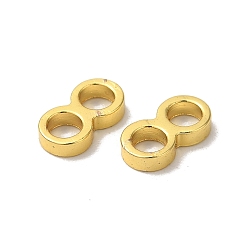 Golden Rack Plating Brass Connector Charms, Number Eight Links, Long-Lasting Plated, Lead Free & Cadmium Free, Golden, 8x4x1.5mm, Hole: 3mm