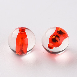 Mixed Color Transparent Acrylic Beads, Round, Mixed Color, 12x11mm, Hole: 2mm, about 566pcs/500g