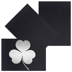 Black 3 Sheets Rectangle Aluminum Sheets, Black, 12.5x17.5x0.08cm