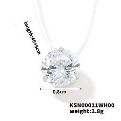 Белый Плоские круглые пластиковые подвески-невидимки для женщин, белые, 15.75 дюйм (40 см)