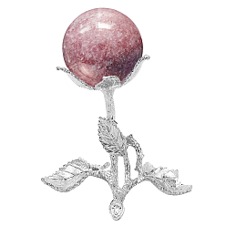 Платина Держатели хрустальных шаров из сплава, лист, платина, 115x100x107 мм