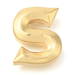 Letter S Стойки обшивки латунные подвески, долговечный, без кадмия и без свинца, подвески с буквой az~z, Письмо с, 17.5x14.5x5.5 мм, отверстие : 3.5x2 мм