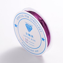 Фиолетовый Медная проволока, без никеля , фиолетовые, 22 датчик, 0.6 мм, около 5.5 м / рулон