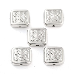 Платина CCB пластиковые шарики, кубические, платина, 11x2x5 мм, отверстие : 1.6 мм, Около 893 шт / 500 г