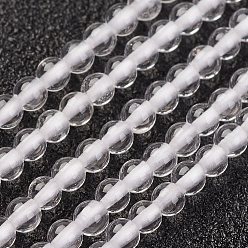 Хрусталь Натуральный кварцевый кристалл, круглые, 2 мм, отверстие : 0.5 мм, около 164 шт / нитка, 38.5 см