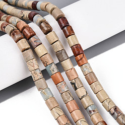 Шушан Камень Натуральный камень Шушан бисер нитей, колонка, 6~6.5x6~6.5 мм, отверстие : 1.2 мм, около 61~62 шт / нитка, 15.16~15.39'' (38.5~39.1 см)