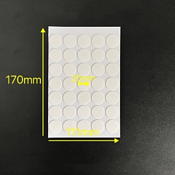 Прозрачный Круглый прозрачный акриловый двусторонний клей, прозрачные, 20x0.5 мм, 35 шт / комплект