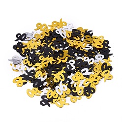 Mixed Color 90 Confetti, 90th Birthday Decorations, for Birthday Table Decor Party Favors, Mixed Color, 10.4x11.3x0.2mm, about 1200pcs/bag