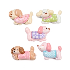 (52) Непрозрачная лаванда Непрозрачные кабошоны из смолы, такса с собачьей шерстью, разноцветные, 15~18x26~28x8.5~9 мм