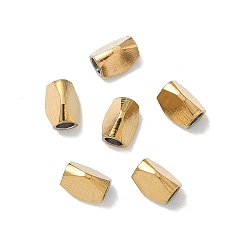 Настоящее золото 18K 304 из нержавеющей стали бусы, ионное покрытие (ip), реальный 18 k позолоченный, 6x3x4 мм, отверстие : 2.3 мм
