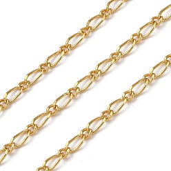 Настоящее золото 18K Латунные цепные цепи, без свинца и без кадмия, стойки покрытие, долговечный, с катушкой, пайки, реальный 18 k позолоченный, 4.5x2x0.5мм и 2.5x2x0.5мм