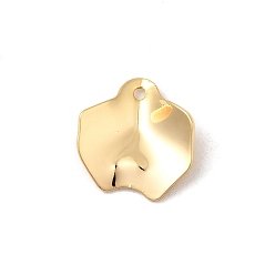 Настоящее золото 18K Латунь прелести, без никеля , лист, реальный 18 k позолоченный, 16x15.5x1 мм, отверстие : 1.4 мм