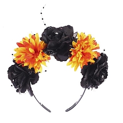 Gold Halloween Theme Cloth Hair Bands, Rose, Gold, 150x120mm