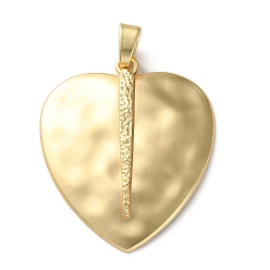 Матовый Золотой Цвет Большие сплавочные подвески, сердце, долговечный, без свинца, без никеля и без кадмия, матовый золотой цвет, 70x59x5 мм, отверстие : 11.5x5 мм