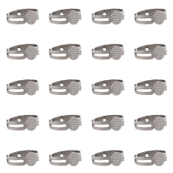 Нержавеющая Сталь Цвет 50шт. регулируемые 304 фурнитура для колец из нержавеющей стали, плоские круглые настройки основания кольца пэда, цвет нержавеющей стали, размер США 7 3/4 (17.9 мм), лоток : 8 мм