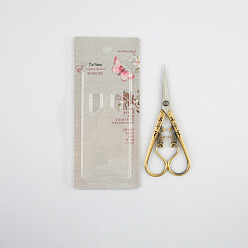 Antique Bronze Stainless Steel Scissors, Embroidery Scissors, Sewing Scissors, with Zinc Alloy Handle, Antique Bronze, 191x83mm