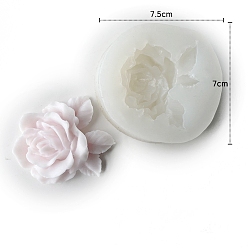 Белый Пищевые силиконовые формы для свечей с цветочным ароматом, формы для изготовления свечей, форма для ароматерапевтической свечи, белые, 7.5x7x2.2 см