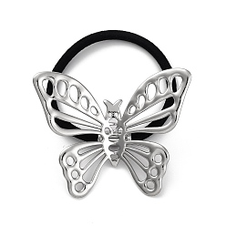 Нержавеющая Сталь Цвет 304 резинки для волос из нержавеющей стали, с нейлоновым шнуром, бабочка, цвет нержавеющей стали, внутренний диаметр: 45 мм