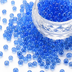 Dodger Azul Bricolaje 3 d clavo de la decoración del arte mini granos de cristal, diminutas cuentas de uñas caviar, color de ab chapado, rondo, azul dodger, 3.5 mm, sobre 450 g / bolsa