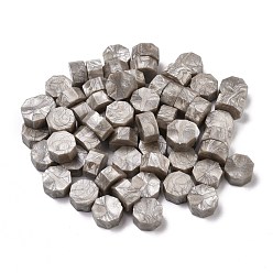 Silver Sealing Wax Particles, for Retro Seal Stamp, Octagon, Silver, 8.5x4.5mm, about 1500pcs/500g