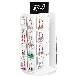 White Wooden Earring Display Stand, Column, with Screwdriver & Screw, White, 22x45.3cm