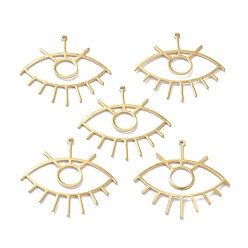 Без Покрытия Латунные подвески, Диетические аксессуары, для браслетов, Серьги, ожерелья делает, злые глаза, сырой (без покрытия), 38.5x41.5x1 мм, отверстие : 1.2 мм