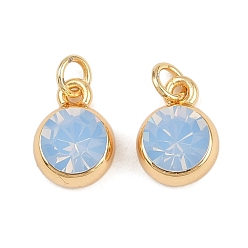 Настоящее золото 18K Кулон из циркония, плоские круглые прелести, с целью перехода в кольце, реальный 18 k позолоченный, 11x8x5 мм