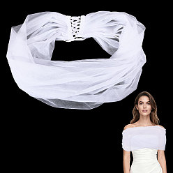 Белый Дым 1шт. полиэстеровой марлевой накидки, Аксессуары для орнаментов, серый, 1010x83~780x5.5 мм