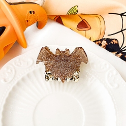 Перу Акриловые заколки для волос на тему Хэллоуина для девочек и женщин, с блеском порошок, летучая мышь, Перу, 35x50x40 мм