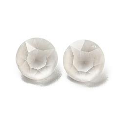 Кристалл Стеклянные стразы кабошоны, точка назад и задняя пластина, граненые, круглые, кристалл, 6x4.5 мм