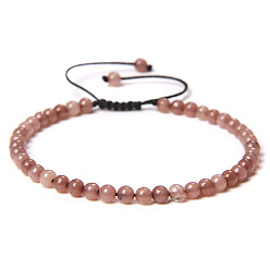 Plum Blossom Jasper Регулируемый женский браслет из бисера яшмы в виде цветка сливы, с простым и универсальным плетением из бисера, показать на картинке