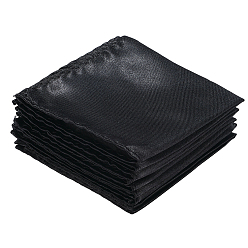 Черный Аксессуары для полотенец из полиэстера, для мужского делового костюма, предварительно сложенный носовой платок, чёрные, 220x220x1.5 мм