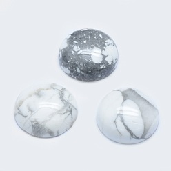 Говлит Природные кабошонов Говлит, полукруглый, 19.5~20x6~7 мм