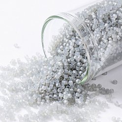 (150F) Ceylon Frost Smoke TOHO Round Seed Beads, Japanese Seed Beads, Frosted, (150F) Ceylon Frost Smoke, 15/0, 1.5mm, Hole: 0.7mm, about 135000pcs/pound