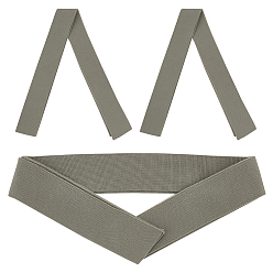 Серый 95% полиэстер и 5% спандекс резинка для манжет, отделка воротника выреза горловины пояса, серые, 950x30~37x0.9 мм