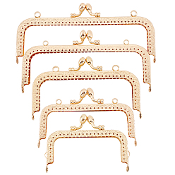 Light Gold 5Pcs 5 Style Iron Purse Handle Frame, For Bag Sewing Craft, Light Gold, 1pc/style