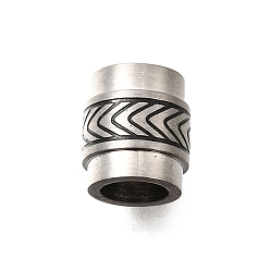 Нержавеющая Сталь Цвет 304 из нержавеющей стали европейские шарики, бусины с большим отверстием, колонка, цвет нержавеющей стали, 9.5x8.5 мм, отверстие : 5.5 мм