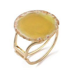 (932FM) Темно-синий аква-матовый с подкладкой Обшивка стойки латунь с натуральным агатом, окрашенные, браслеты для женщин, темно-золотистые, внутренний диаметр: 60x51 мм