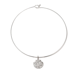 Платина Латунное ожерелье с подвесками, без свинца и без кадмия, реальный 18 k позолоченный, платина, 7-1/2 дюйм (19 см)