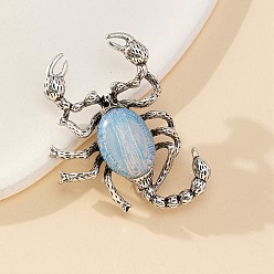 Opalite Opalit-Broschen, Skorpion, 52x36 mm