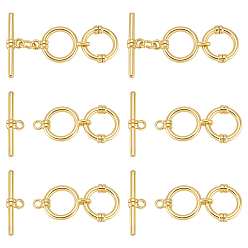 Настоящее золото 14K 6шт латунные застежки, реальный 14 k позолоченный, 31 мм