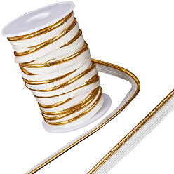 (932FM) Темно-синий аква-матовый с подкладкой 20м полиэстеровых лент, украшение занавеса, аксессуары для костюма, с пластиковыми катушками для ниток, темно-золотистые, 1/2 дюйм (12~13 мм), около 21.88 ярдов (20 м) / рулон