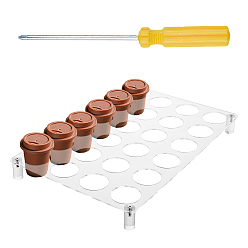 Прозрачный 24-слотовый прозрачный акриловый держатель-органайзер для кофейных капсул, Стойка для хранения кофейных капсул k cup для ящиков с капсулами, прямоугольные, прозрачные, 32.8x22.2x3.3 см