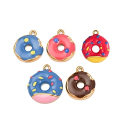 Золотой 304 комплект подвесок из нержавеющей стали, пончики, золотые, 16.5~19.5x13.5~16.5x3.5 мм, отверстие : 1.4~1.5 мм, 5 шт / комплект