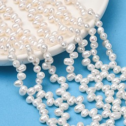 Old Lace Natural Cultured Freshwater Pearl Beads Strands, Top Drilled, Rice, Grade 4A+, Old Lace, 4~5mm, Hole: 0.5mm, about 82~97pcs/strand, 14.17''(36cm)