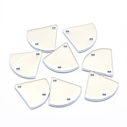 Платинированный Соединители латунные звенья, без кадмия, без никеля и без свинца, треугольные, Реальная платина, 12.5x13x1 мм, отверстие : 1 мм