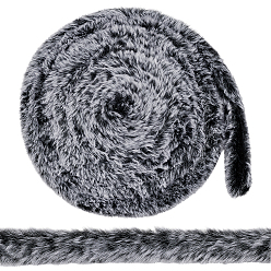 Schwarz Imitations-Kaninchenhaarbänder, Kleidungszubehör, Schwarz, 2 Zoll (50 mm), ca. 5.47 Yards (5 m)/Stk
