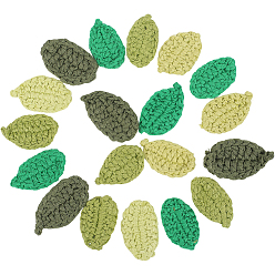 (52) Непрозрачная лаванда 48 шт. 4 цвета гребнечесаный акрил аксессуары для украшения, лист, разноцветные, 30~38x20~40x3 мм, 12 шт / цвет